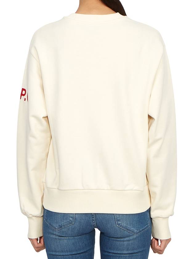 Logo Print Sweatshirt Ecru - A.P.C. - BALAAN 7