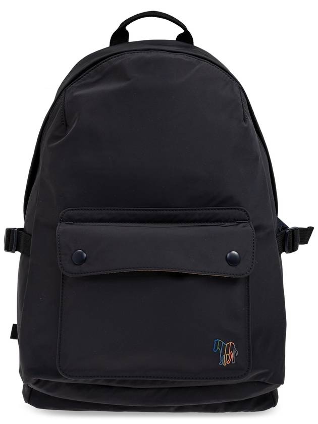 Paul Smith Backpack With Logo, Men's, Navy Blue - PAUL SMITH - BALAAN 1