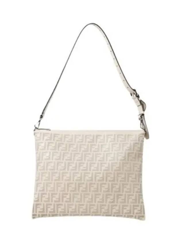 After FF Leather Shoulder Bag White - FENDI - BALAAN 2