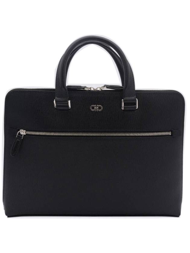 Salvatore Gancini Brief Case Black - SALVATORE FERRAGAMO - BALAAN.