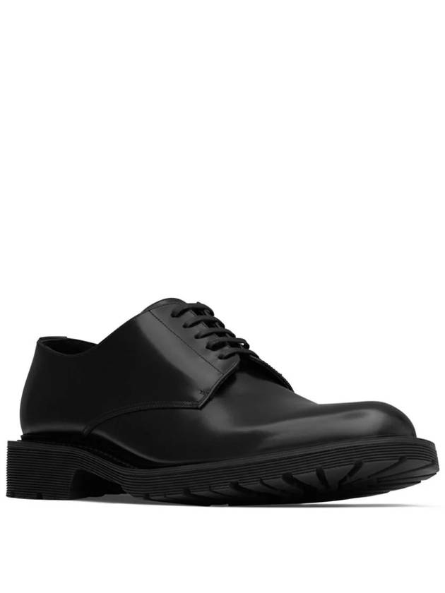 Army Lace Up Calfskin Derby Black - SAINT LAURENT - BALAAN 3