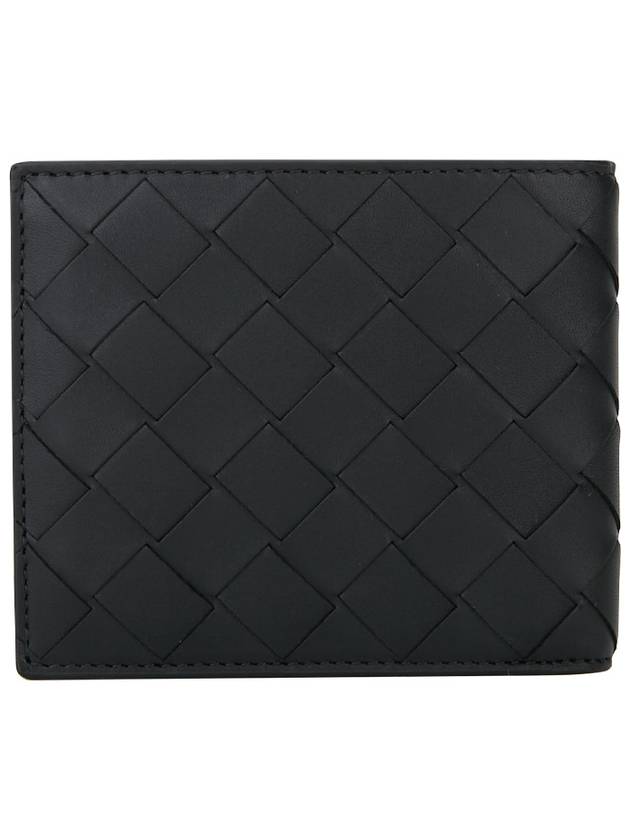 Intrecciato Leather Half Wallet Black - BOTTEGA VENETA - BALAAN 4