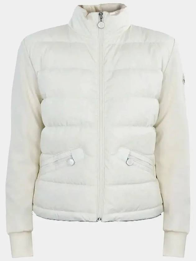 Women s FELPA Logo Mix Padded Jacket White 8G00003 89ALE 034 - MONCLER - BALAAN 1