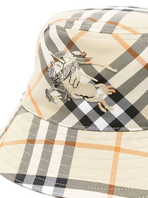 EKD Appliquéd Check Bucket Hat Beige - BURBERRY - BALAAN 3