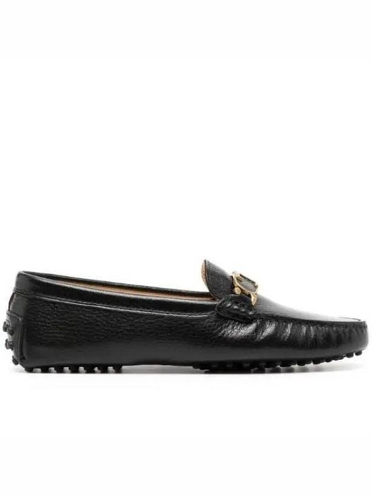 Women's Gommino Leather Driving Shoes Black - TOD'S - BALAAN.
