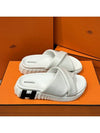 Women's Infra Sandals Calfskin White H Black - HERMES - BALAAN 3