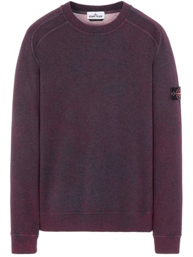 Dust Colour Treatment Crewneck Sweatshirt Purple - STONE ISLAND - BALAAN 2