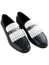 Destin loafers twotone fringe black blanc silver 36.5 H241008Z 03 - HERMES - BALAAN 5