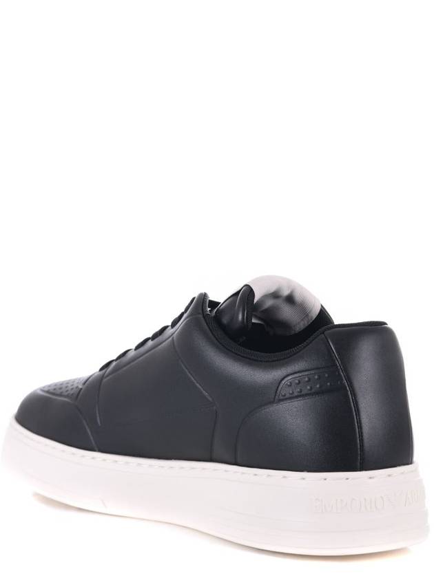 Emporio Armani  Leather Sneakers - EMPORIO ARMANI - BALAAN 4