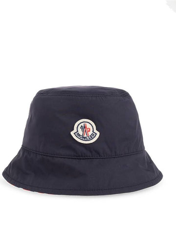 Moncler Reversible Bucket Hat, Men's, Navy Blue - MONCLER - BALAAN 1