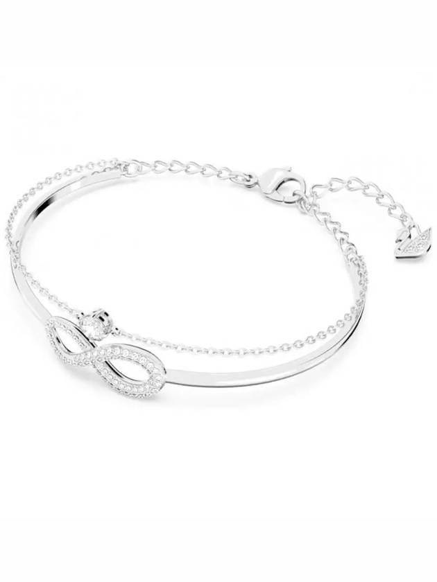 Hyperbola Infinity Chain Bangle Bracelet Silver - SWAROVSKI - BALAAN 3