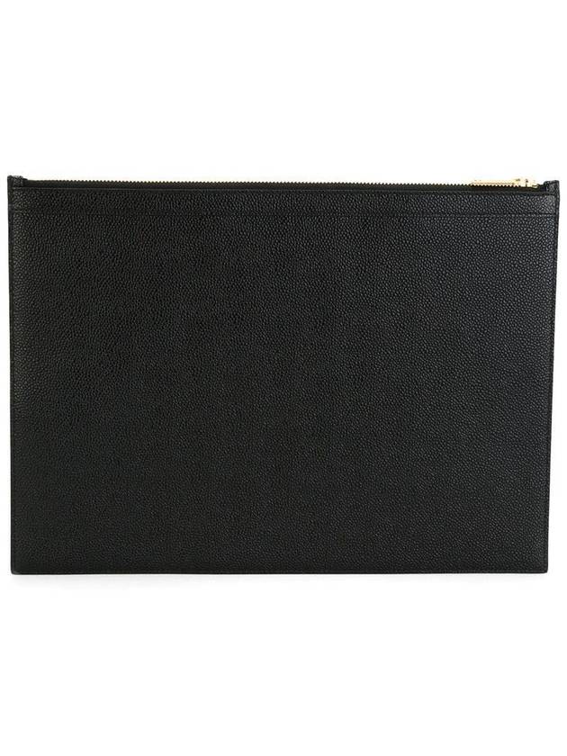 Medium Document Holder Clutch Bag Black - THOM BROWNE - BALAAN 4