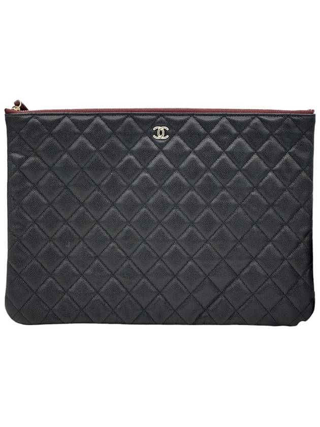 Classic Gold Hardware Caviar Large Calfskin Clutch Bag Black - CHANEL - BALAAN 2