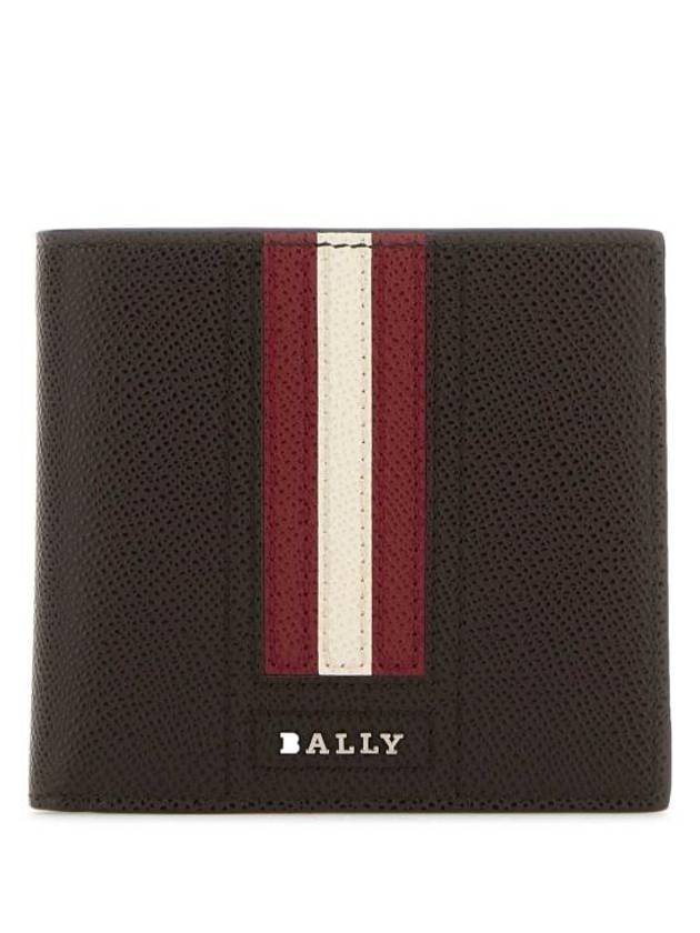 Men’s 3 Stripe Half Wallet Brown - BALLY - BALAAN 1