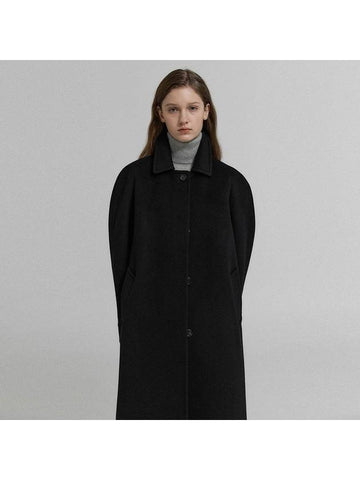 Cashmere Balmacan Single Coat Black - KLEAN - BALAAN 1