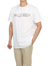 Girocolo Logo Short Sleeve T-Shirt White - ALEXANDER MCQUEEN - BALAAN 6