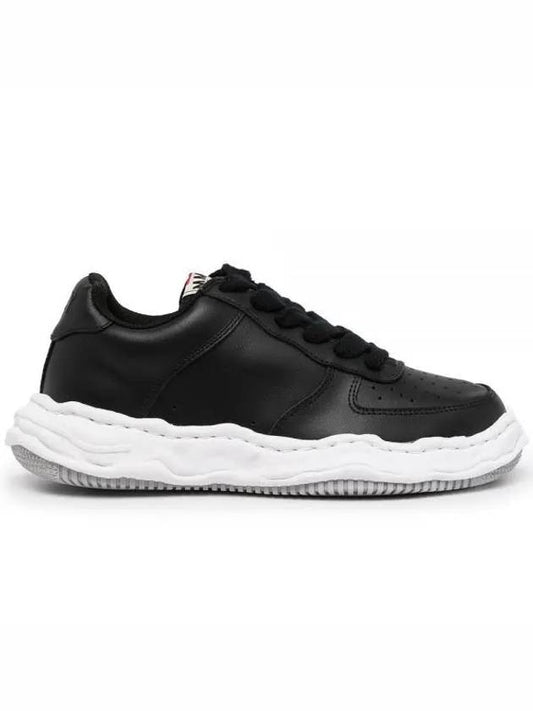 Maison MAISON Wayne OG sole leather low-top sneakers black - MIHARA YASUHIRO - BALAAN 2