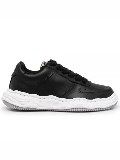 Wayne OG Sole Leather Low Top Sneakers Black - MIHARA YASUHIRO - BALAAN 2