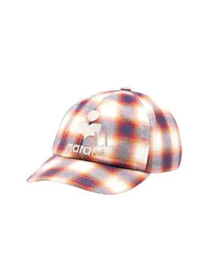 Tyron Logo Check Ball Cap Midnight Red - ISABEL MARANT - BALAAN 2