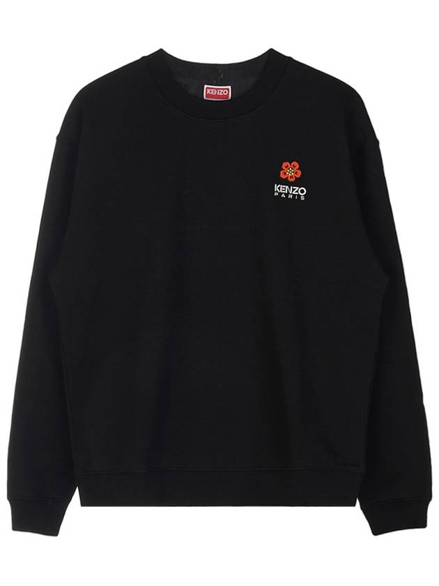 Boke Flower Embroidery Cotton Sweatshirt Black - KENZO - BALAAN 2