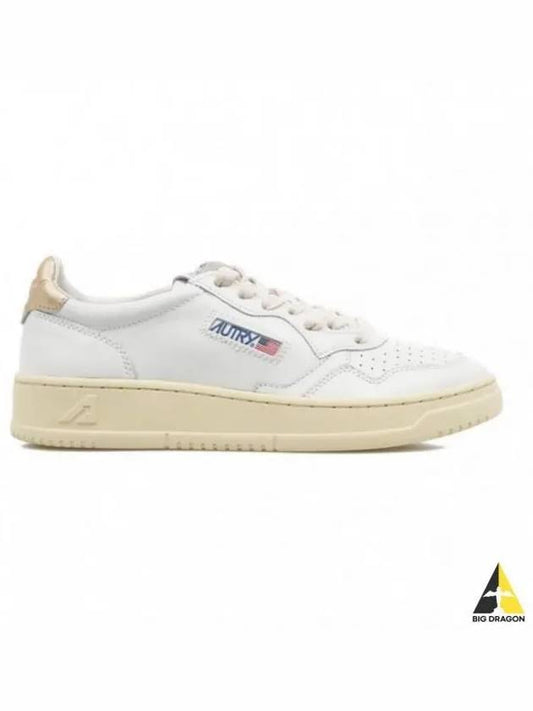 Medalist Goatskin Low Top Sneakers Gold White - AUTRY - BALAAN 2