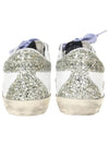 Superstar Glitter Tab Leather Low Top Sneakers Silver White - GOLDEN GOOSE - BALAAN 4