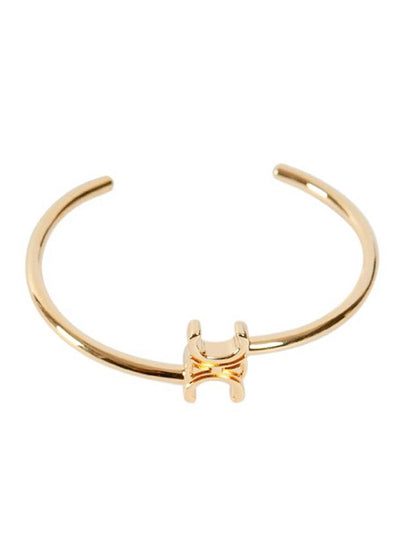 Triomphe Asymmetric Cuff Brass Bracelet Gold - CELINE - BALAAN 2