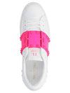 Rockstud Open Low Top Sneakers White Pink - VALENTINO - BALAAN 4