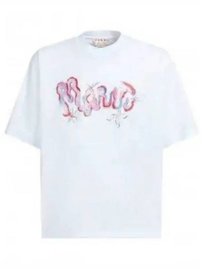 Logo Print Short Sleeve T-Shirt White - MARNI - BALAAN 2