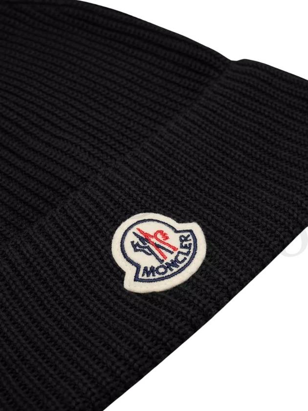 Cotton Beanie Black - MONCLER - BALAAN 5