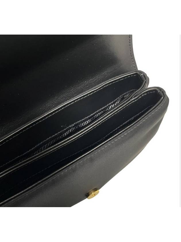 Saffiano nylon double pocket chain cross bag black 1BD144 - PRADA - BALAAN 6