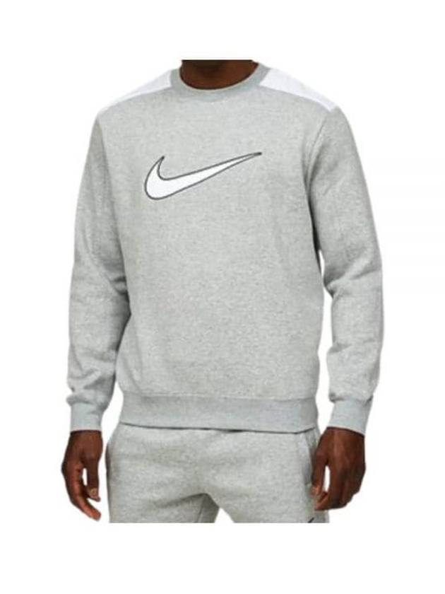 Sportswear Fleece Crew Neck Sweatshirt Grey - NIKE - BALAAN 2