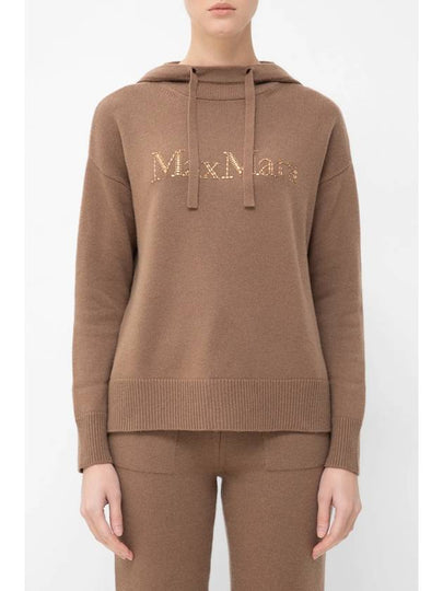 Logo Hooded Wool Knit Top Brown - S MAX MARA - BALAAN 2