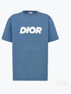 Italic Relaxed-Fit Short Sleeve T-Shirt Blue - DIOR - BALAAN 2