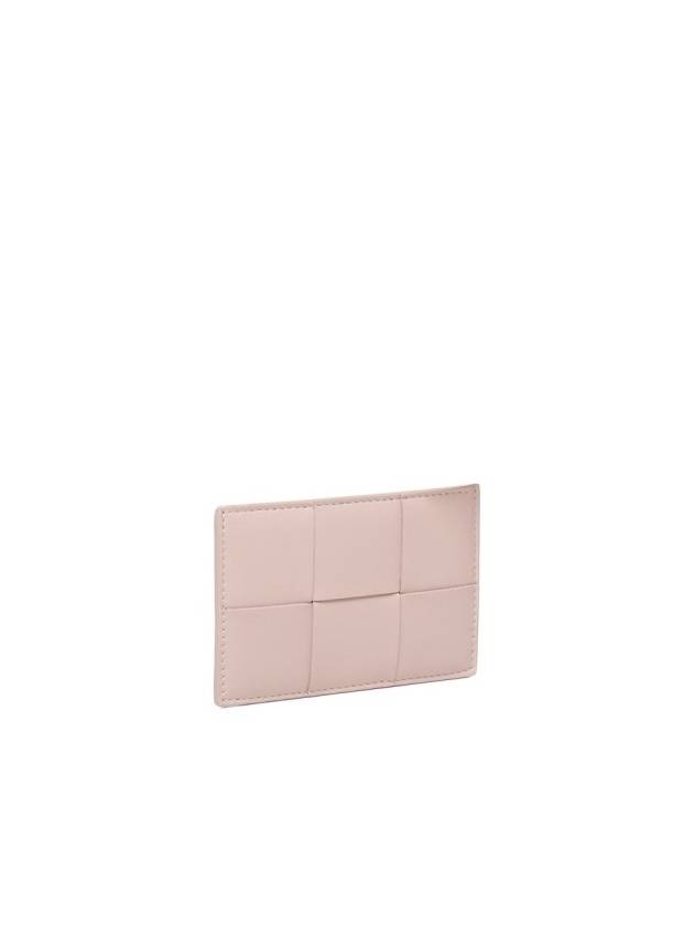 Intrecciato Lambskin Calfskin Card Wallet Pink - BOTTEGA VENETA - BALAAN 3