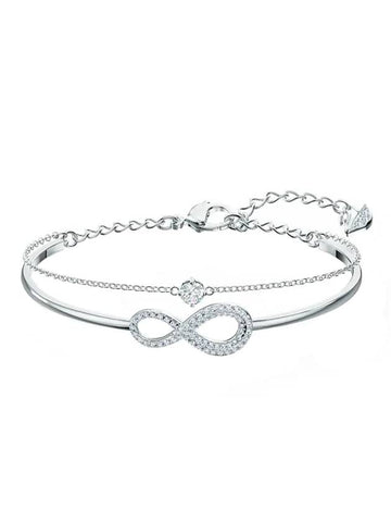 Hyperbola Infinity Chain Bangle Bracelet Silver - SWAROVSKI - BALAAN 1