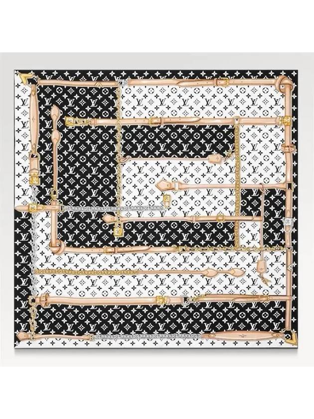 Monogram Confidential Square Scarf Black - LOUIS VUITTON - BALAAN 2