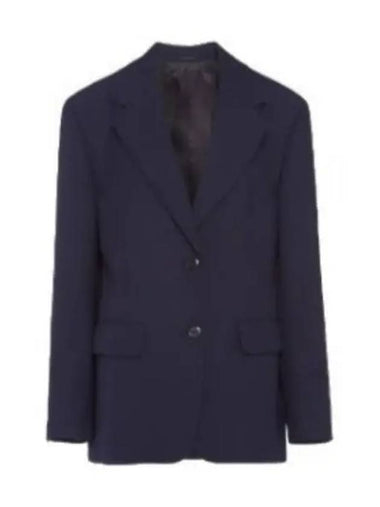 Women s Blazer Jacket Navy P563MY 10V2 - PRADA - BALAAN 1