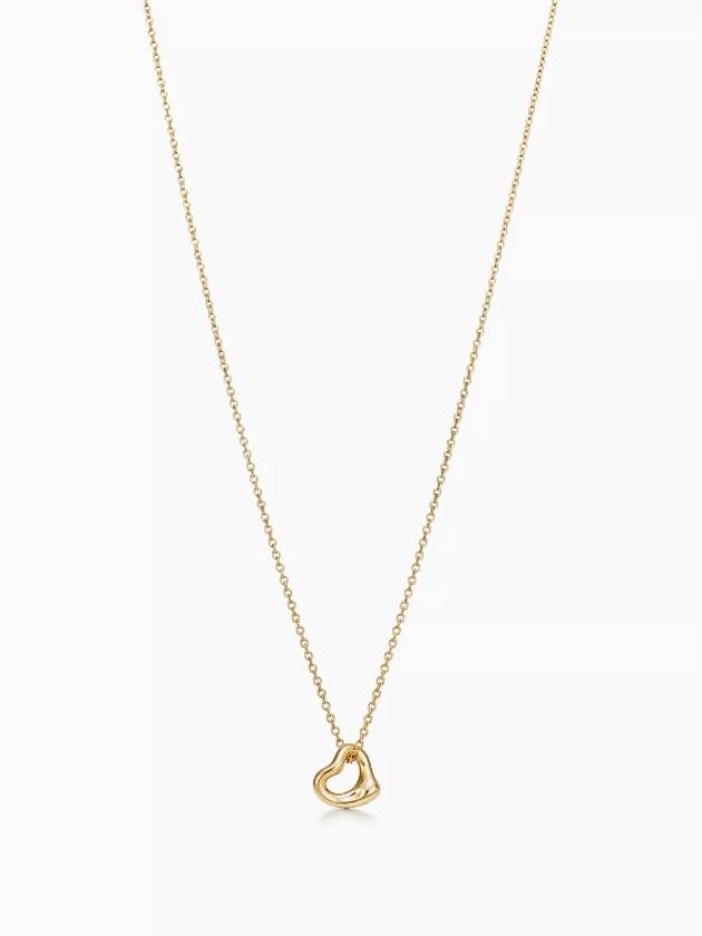 Open Heart Pendant 7MM Necklace Gold - TIFFANY & CO. - BALAAN 2