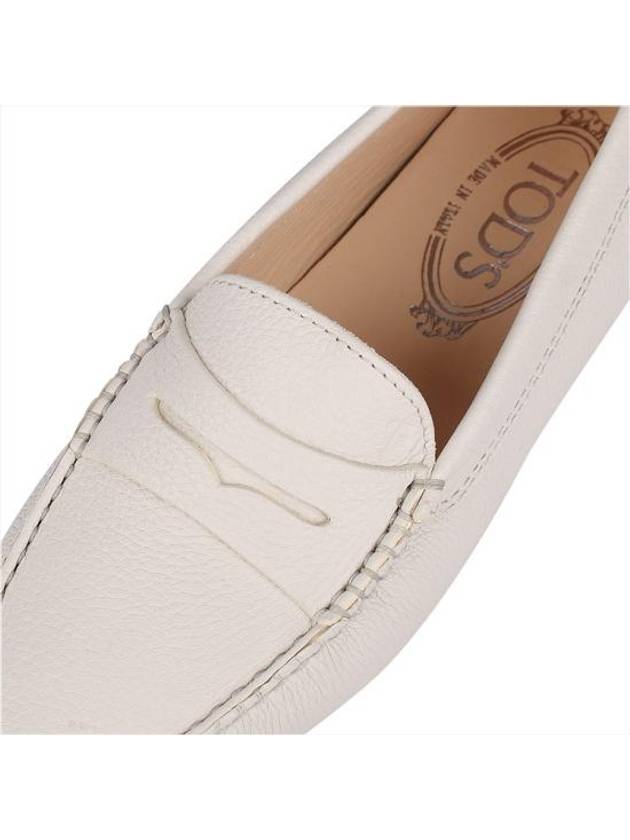 Women's Gommino Leather Driving Shoes White - TOD'S - BALAAN 8