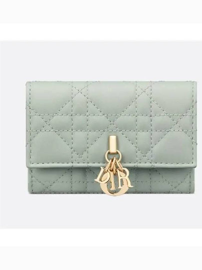 XS Lady Cannage Lambskin Half Wallet Pistachio Green - DIOR - BALAAN 2