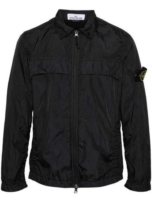 Garment Dyed Crinkle Reps R-NY Jacket Black - STONE ISLAND - BALAAN 1