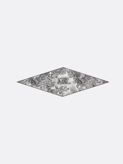 Toile De Jouy Sauvage Silk Twill Scarf Grey - DIOR - BALAAN 2