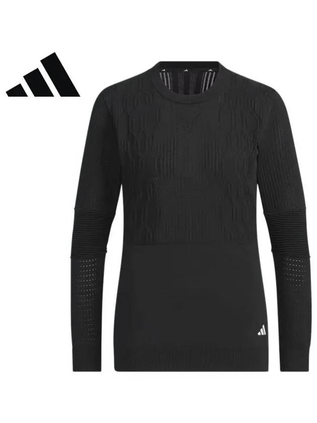 IN6609 Women s Prime Knit Crew Neck Pullover - ADIDAS GOLF - BALAAN 1