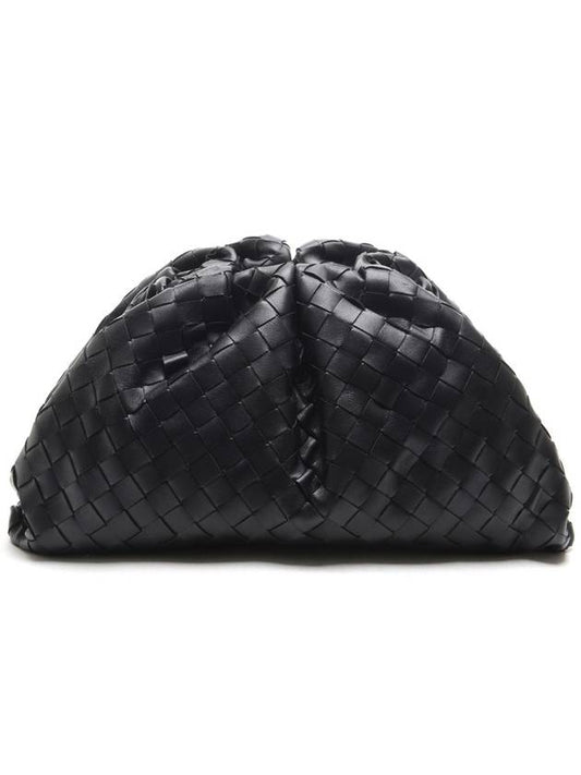 Intrecciato Nappa Leather Dumpling Clutch Bag Black - BOTTEGA VENETA - BALAAN 2
