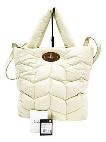 Mulberry HH8629 Yellow Big Soft Nappa Quilted Tote 2WAY - MULBERRY - BALAAN 1