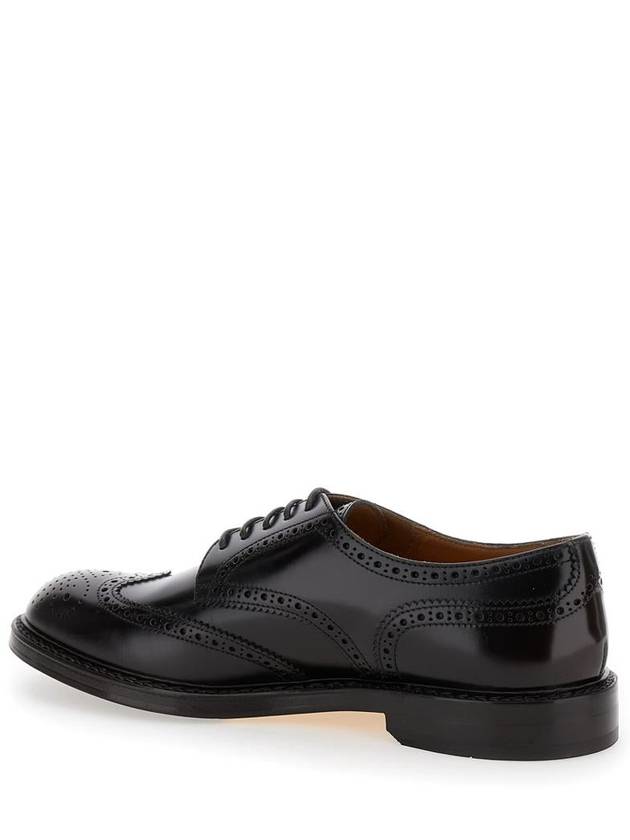 'Half Wing' Black Derby Shoes With Embellishments In Leather Man - DOUCAL'S - BALAAN 3