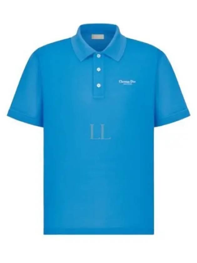 Couture Polo Shirt Blue - DIOR - BALAAN 2