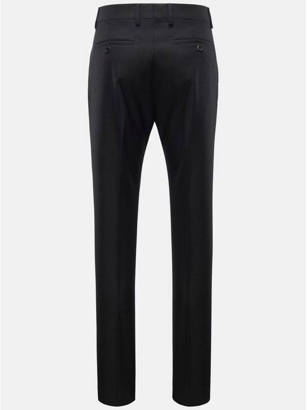 Cigarette Fit Wool Straight Pants Black - AMI - BALAAN 3