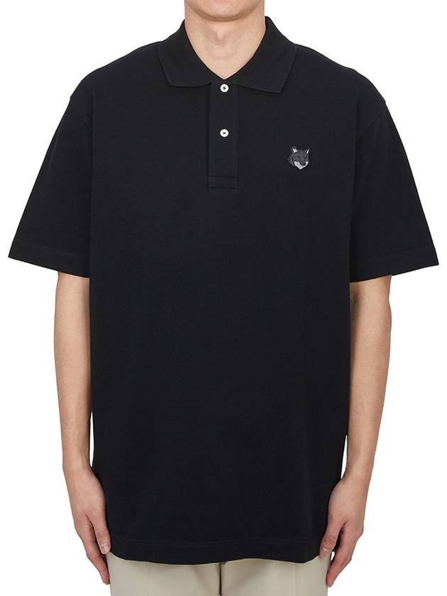 Bold Fox Head Patch Comfort Polo Shirt Black - MAISON KITSUNE - BALAAN 2